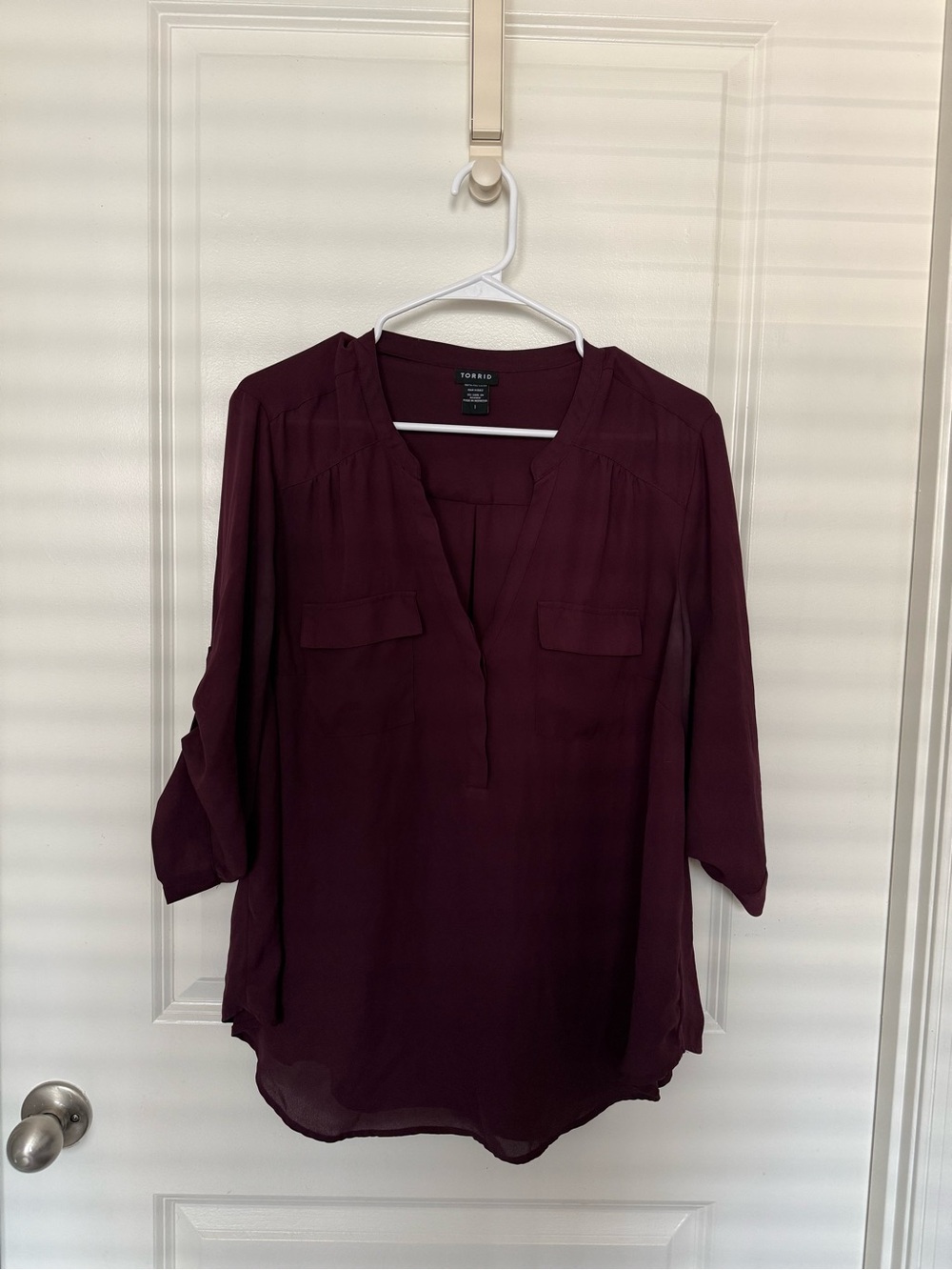 Torrid Plum Georgette Blouse